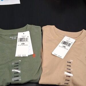 Ralph Lauren Toddler Crewneck Trio - Olive Green, Beige, Burgundy